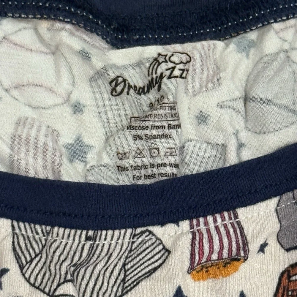 Bamboo Sports 2 Piece Pajamas 9/10 Baseball Dream Big Little Co PJs Dreamyzzz